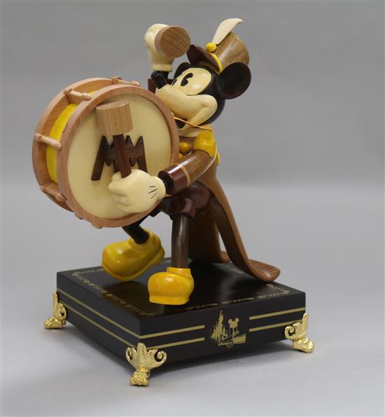 A Disney limited edition turned, carved and painted wood model of Mickey Mouse